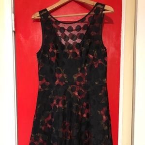Black and Flowery Betsey Johnson Dress!